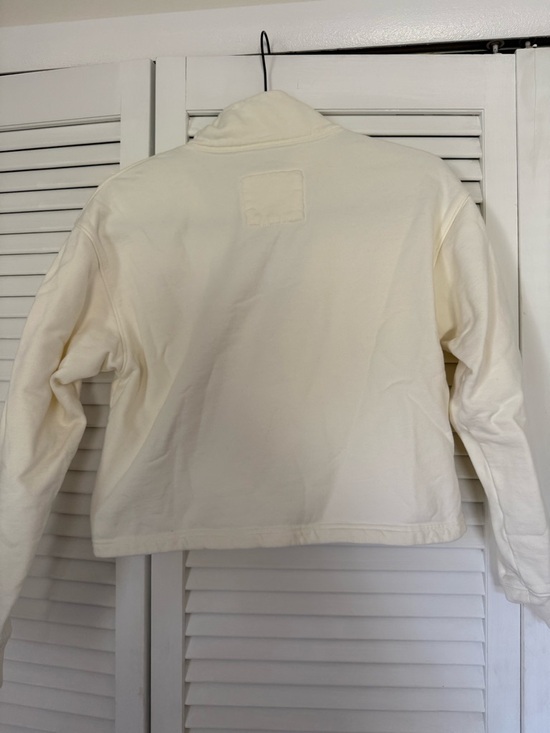 girlfriend collective Cream Half-Zip Sweatshirt - Picture 2 of 3